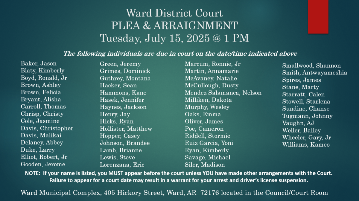 July 15, 2025-Plea & Arraignment 
