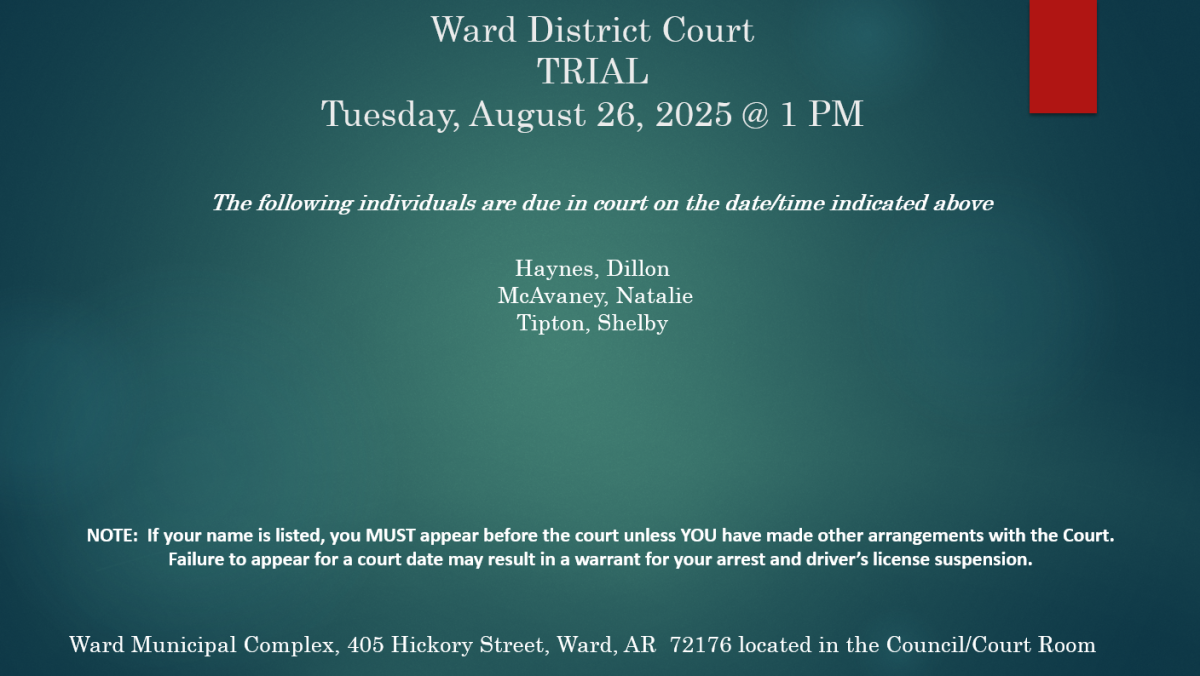 Court Docket-Aug. 26, 2025